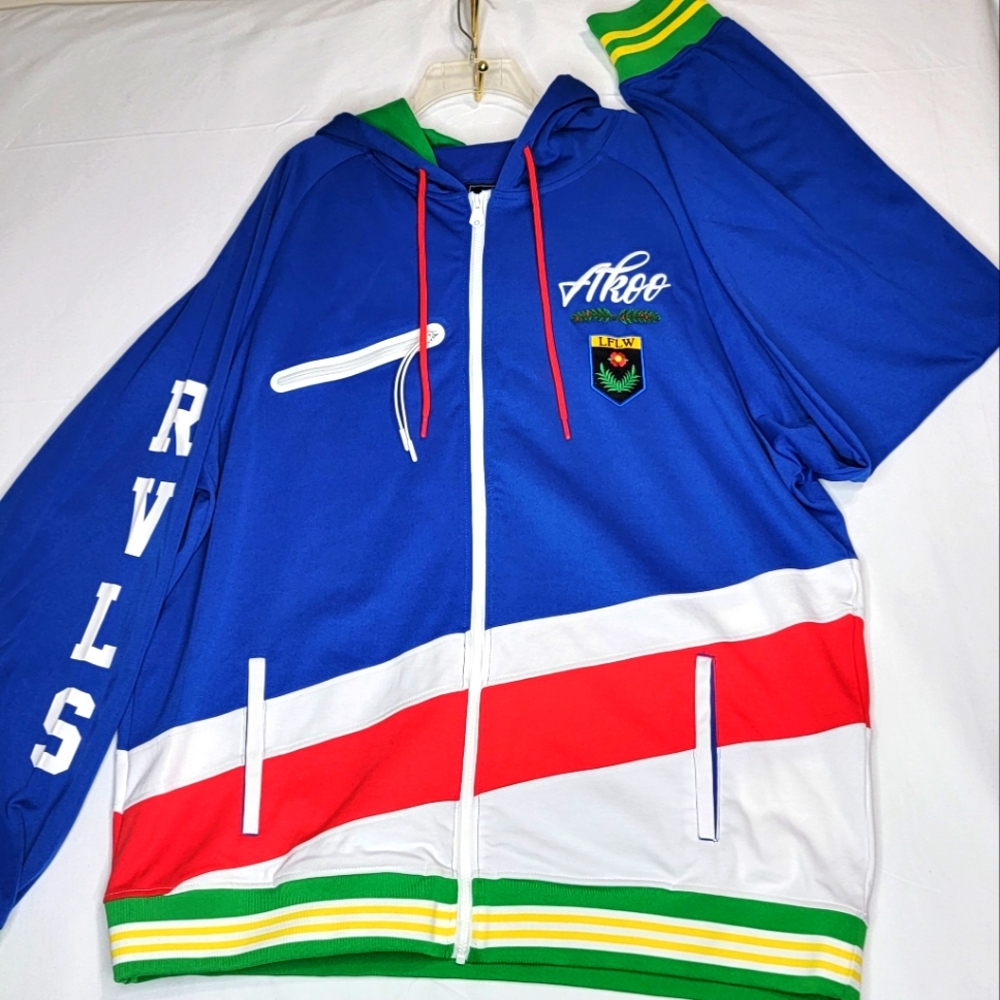 MEN'S Big & Tall Akoo Front Zip Jacket Size 4XL #436‎